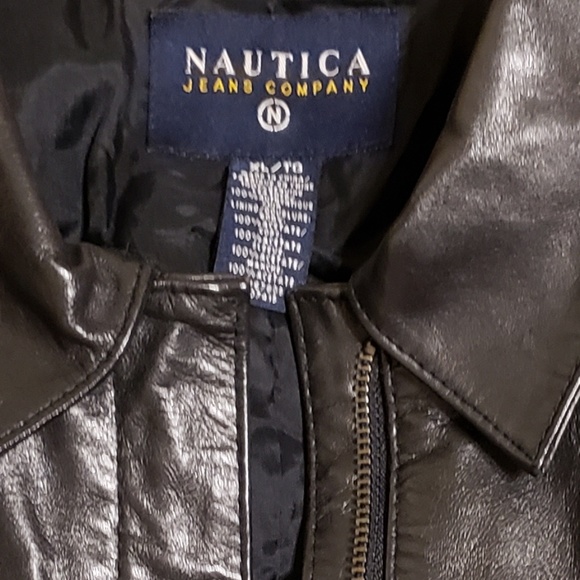NAUTICA Genuine Leather Jacket  - Sz L - Picture 6 of 8